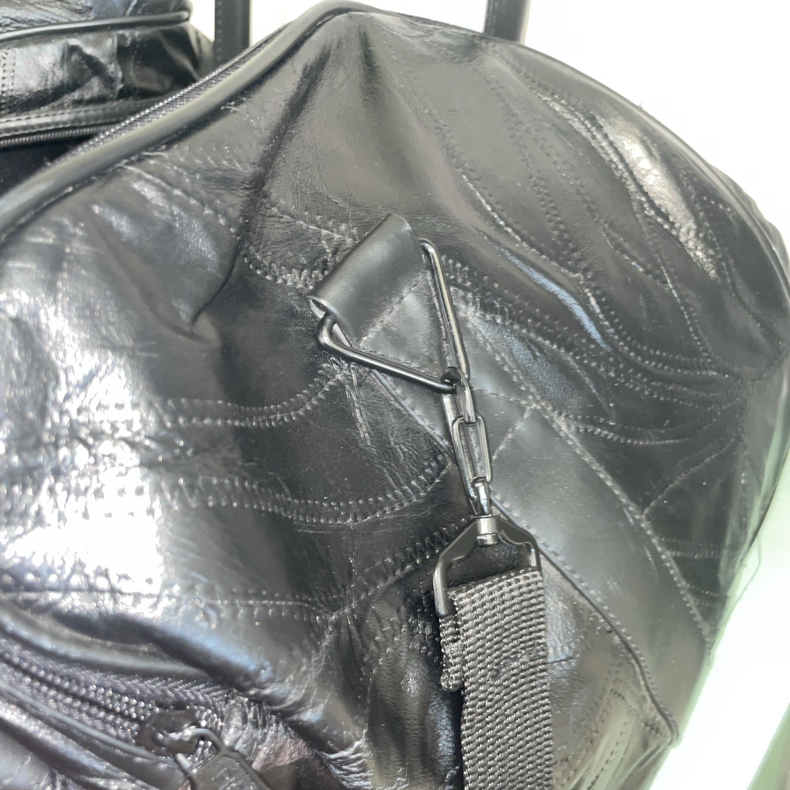 Vintage Pioneer Express Genuine Leather Carry On Bag Black Very Rare Edition