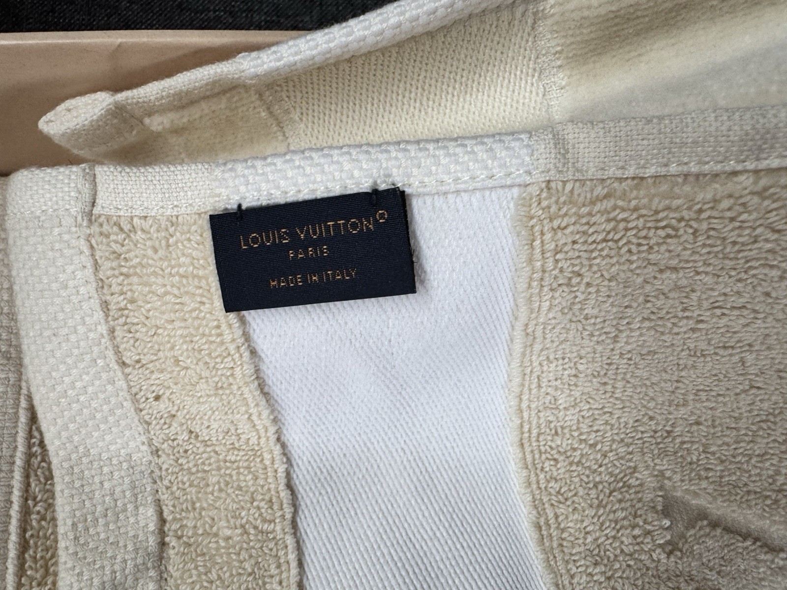 Louis Vuitton Towels. LVacation Monogram Embroidered Beach Towel Beige set of 2