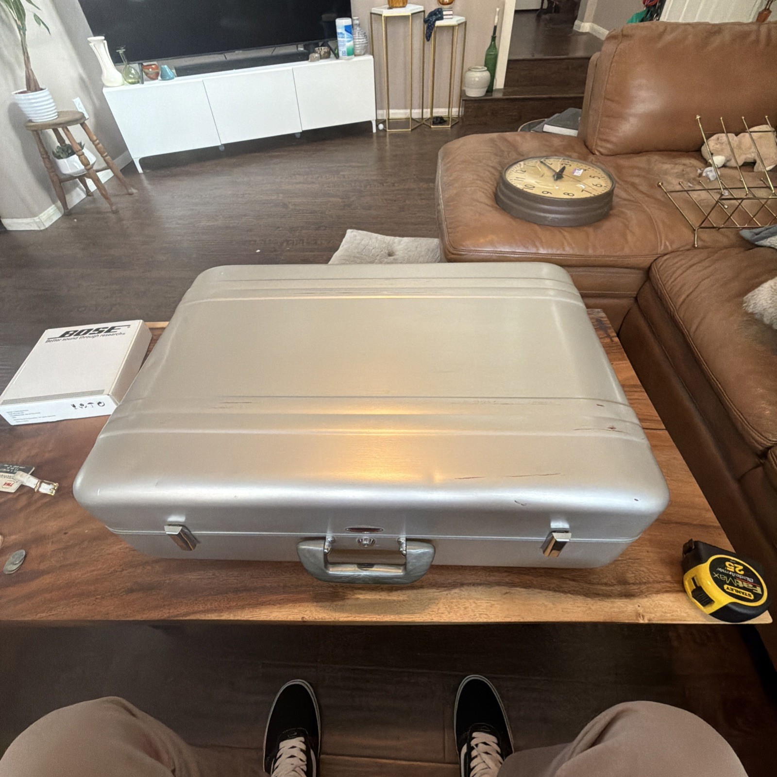 Vintage Mcm Halliburton Pre Zero Luggage Suitcase See Pics 25x18x8