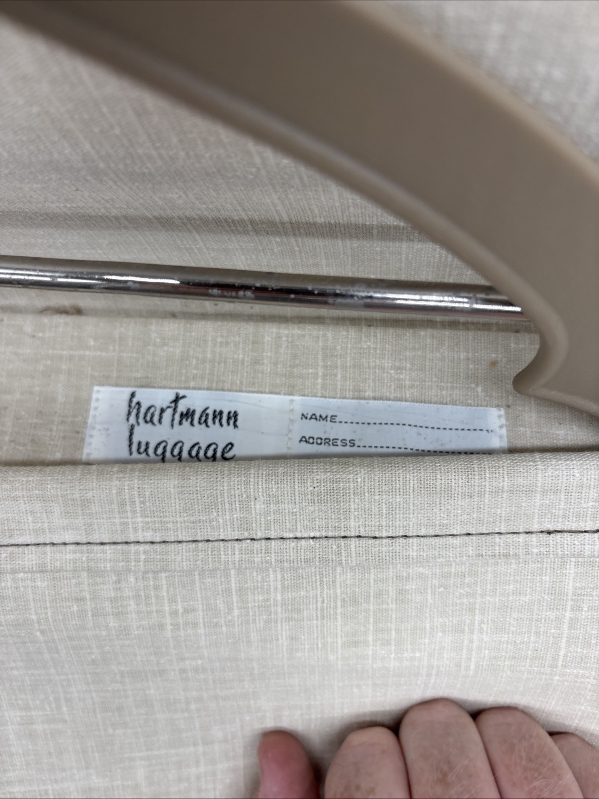 Vtg Hartmann Luggage 747 Belted Brown Leather Lined 18x11x7 Original Tags