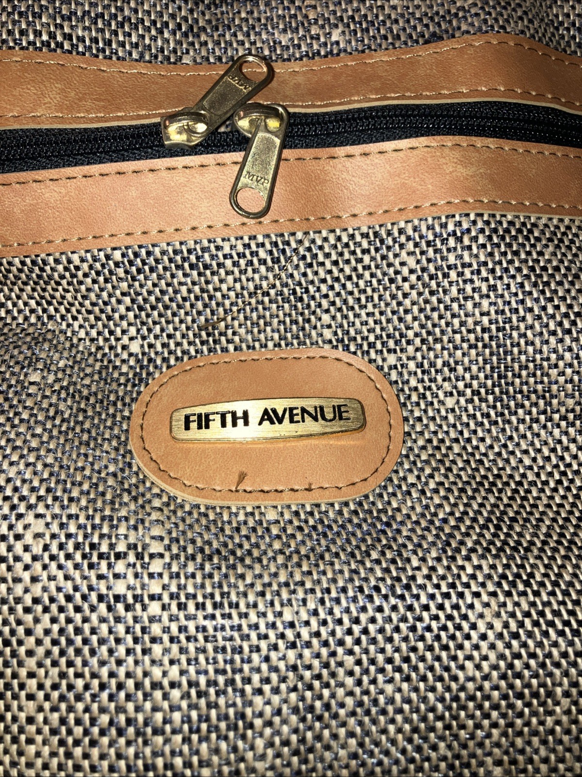 vintage Saks Fifth Ave Tweed Travel Garment Bag