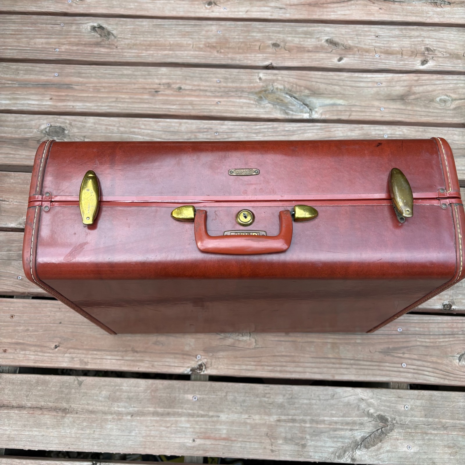 Vintage Shwayder Bros. Samsonite hard-sided retro suitcase Denver NO KEY