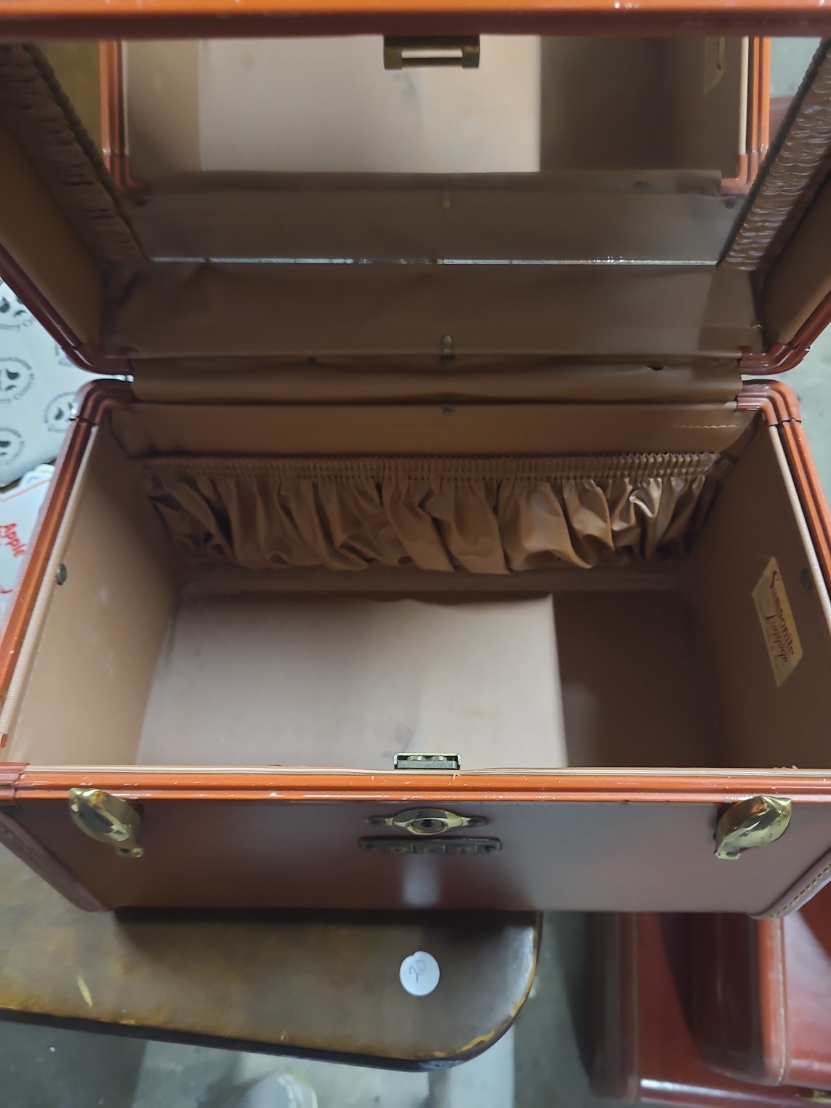 Rare Vintage 50s Samsonite Shwayder Bros Brown Hard Shell Suitcases 4 Piece Set