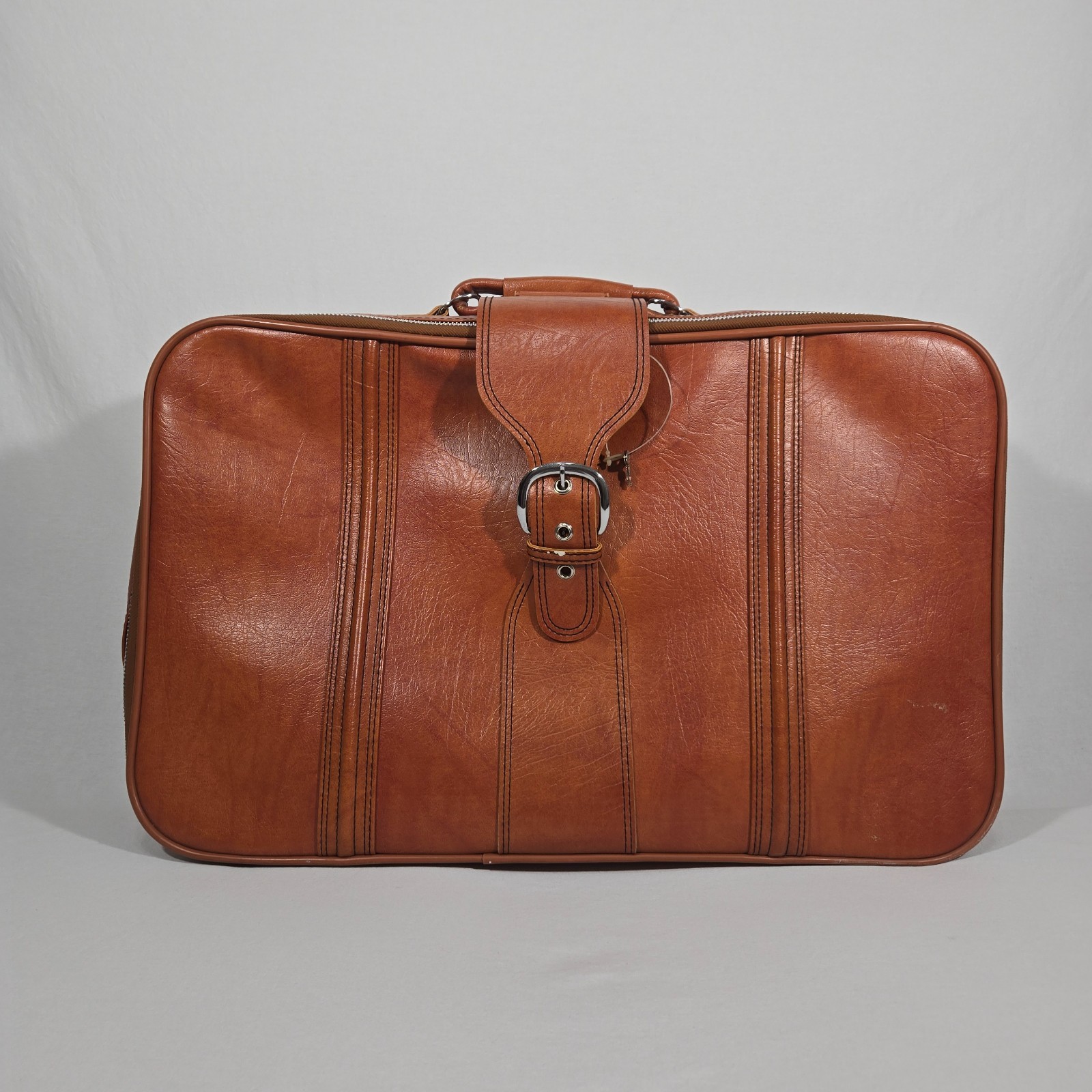 Vintage SEARS-9000 Classic 70s 80s BROWN Luggage Suitcase Travel Gear 23x15x7.