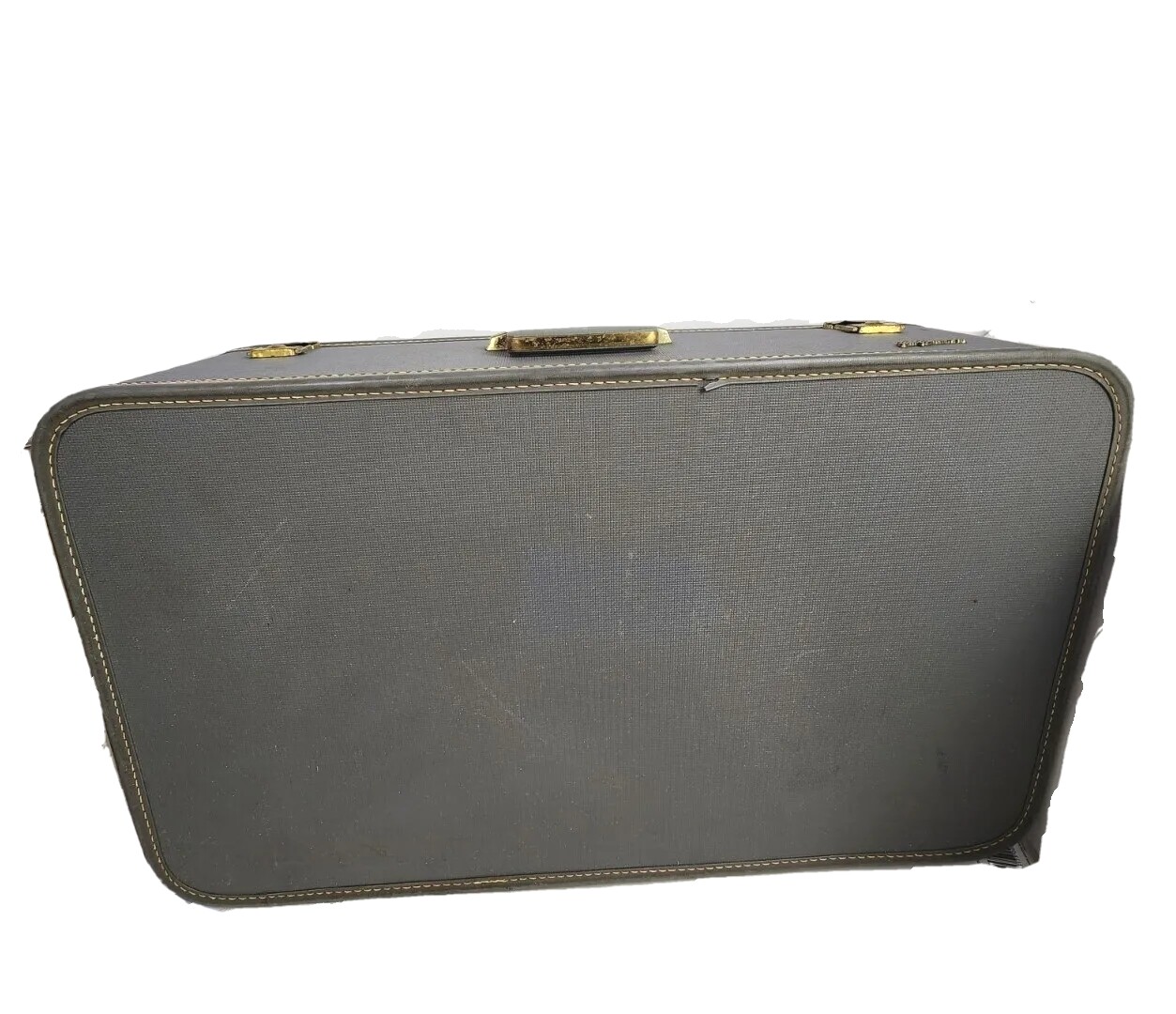 Vintage Lady Baltimore Suitcase 29″x18″x8.5″ Luggage with Key Gray