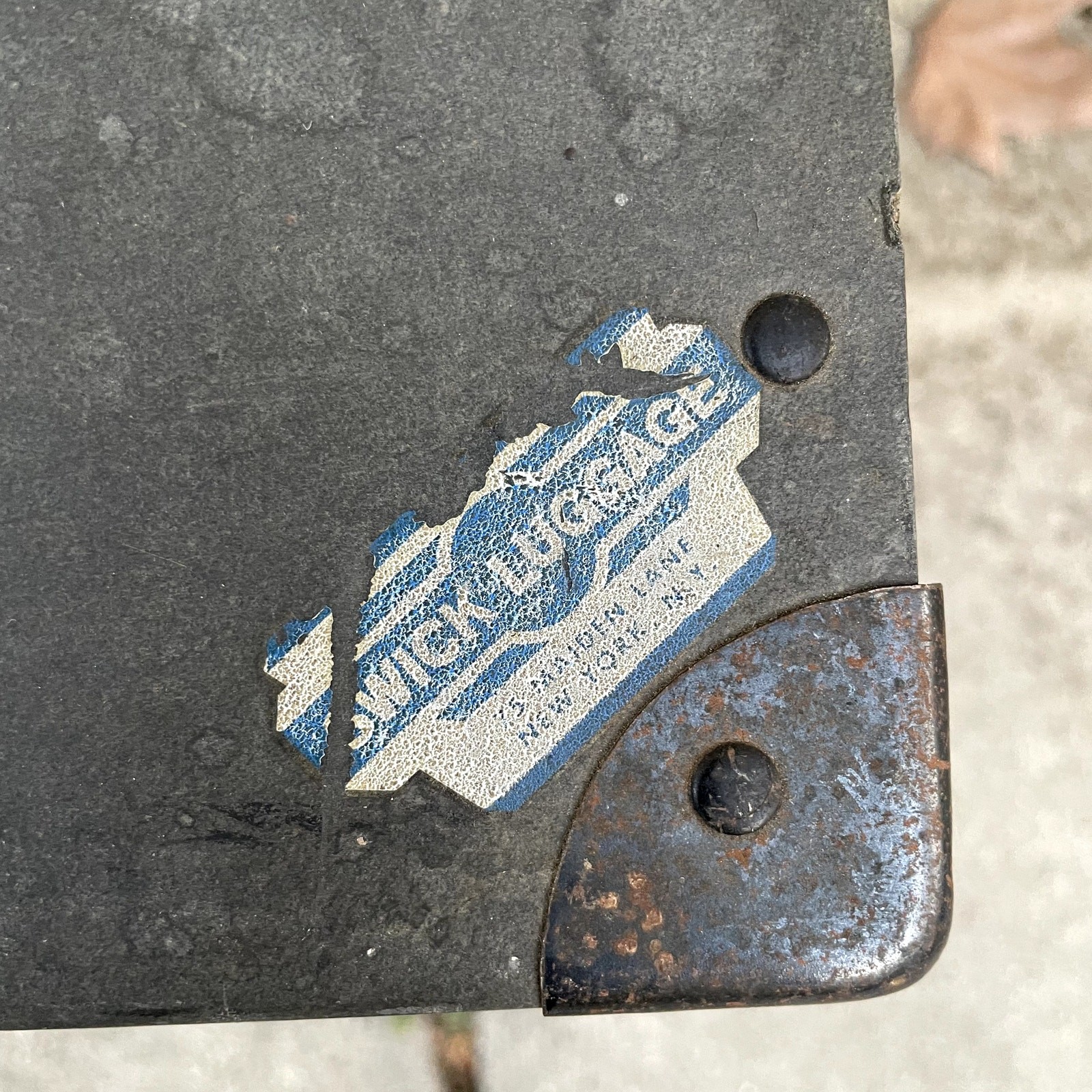 Vintage Hardshell Quick Luggage Lineman Case Distressed