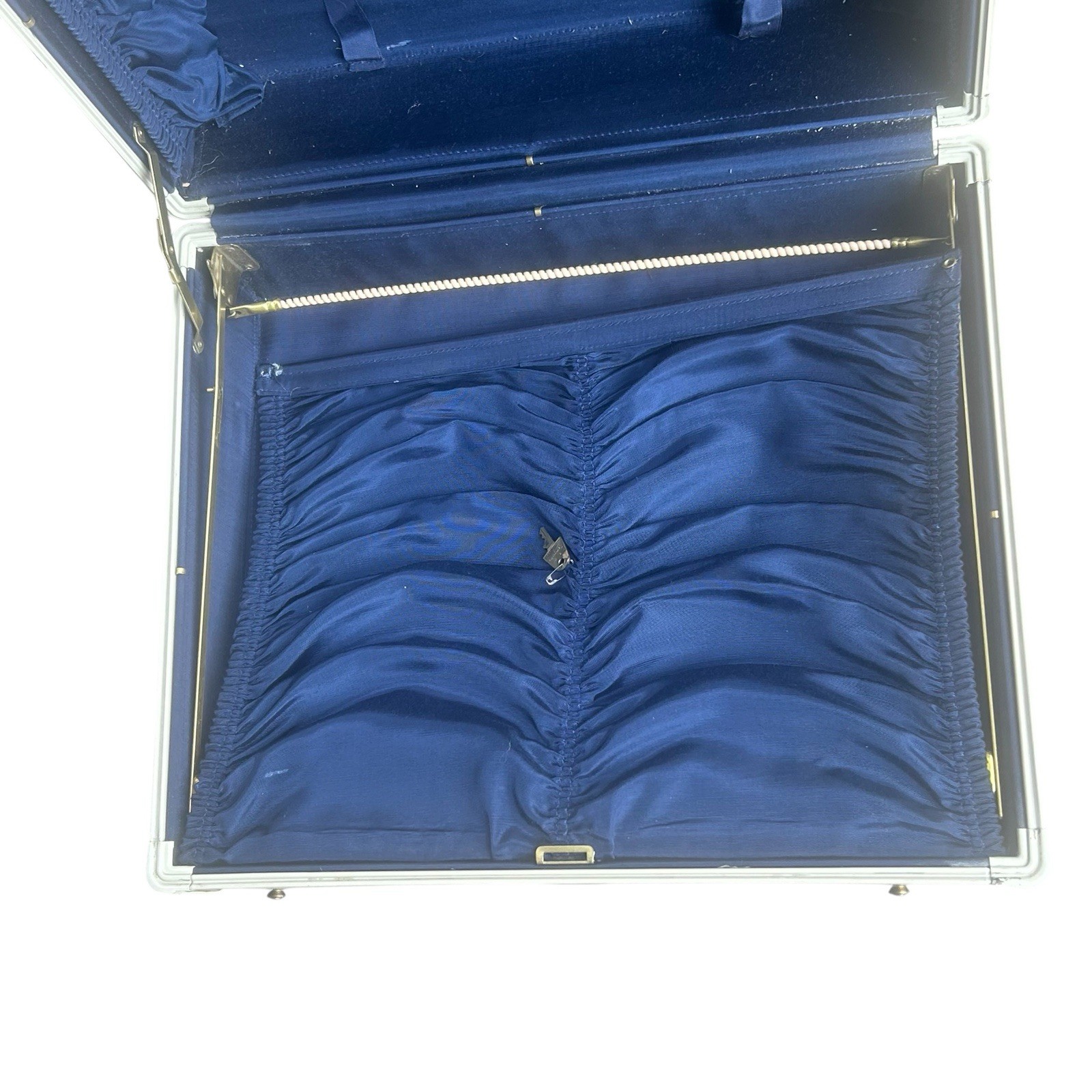 Vintage Samsonite Blue Marble Suitcase Suitcase Key Hangers 50s 21”