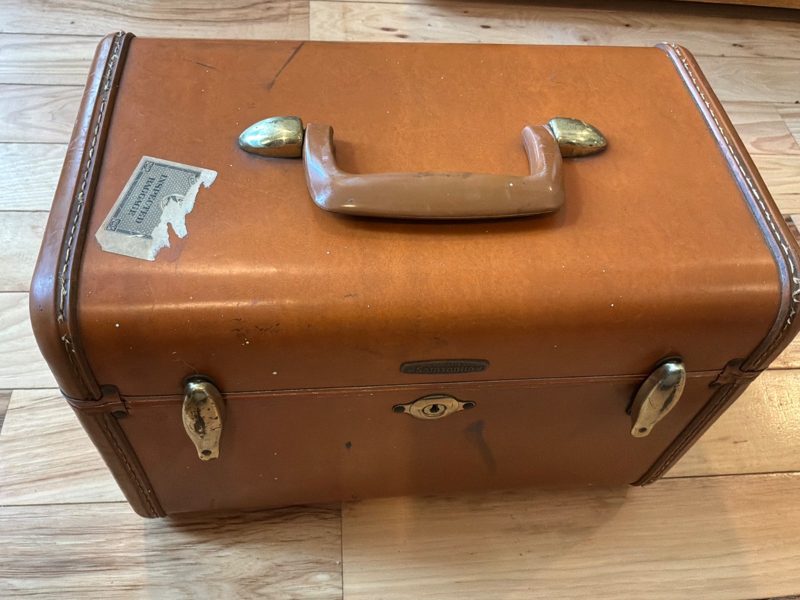 Vintage Samsonite Schwayder TRAIN CASE Streamlite Brown Luggage