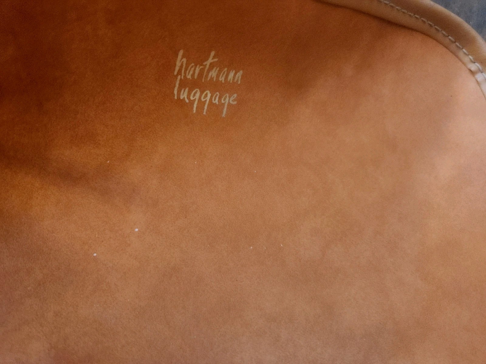 Vintage Hartmann Belting Leather Plastic Lined Weekender Bag