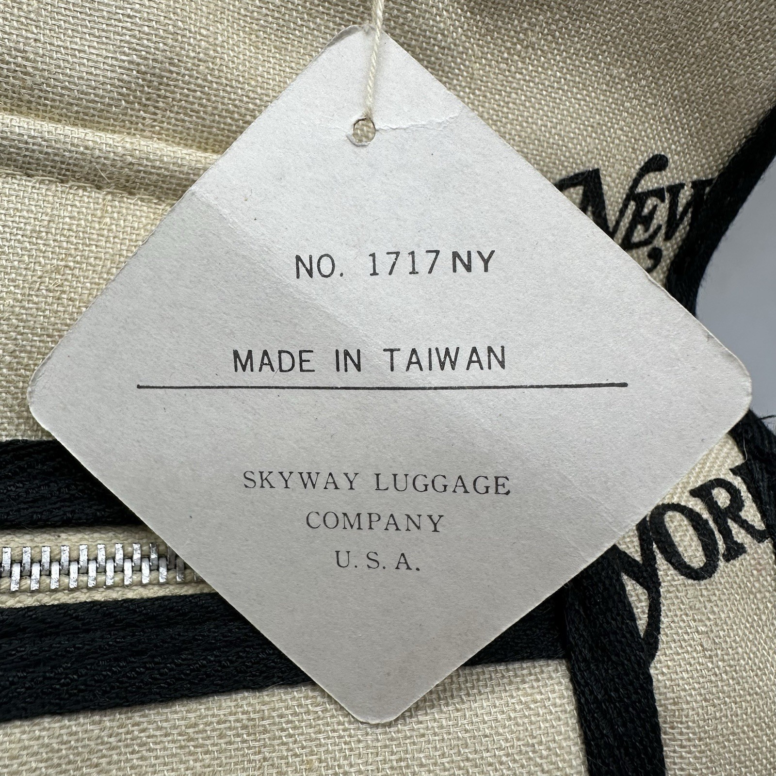 Vintage 80s I Love NY Skyway Luggage With Wheels New Old Stock