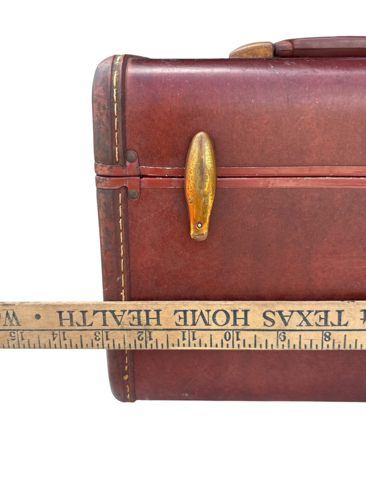 Vintage Samsonite Train Travel Case Shwayder Bros Luggage Carry-On Brown Cognac