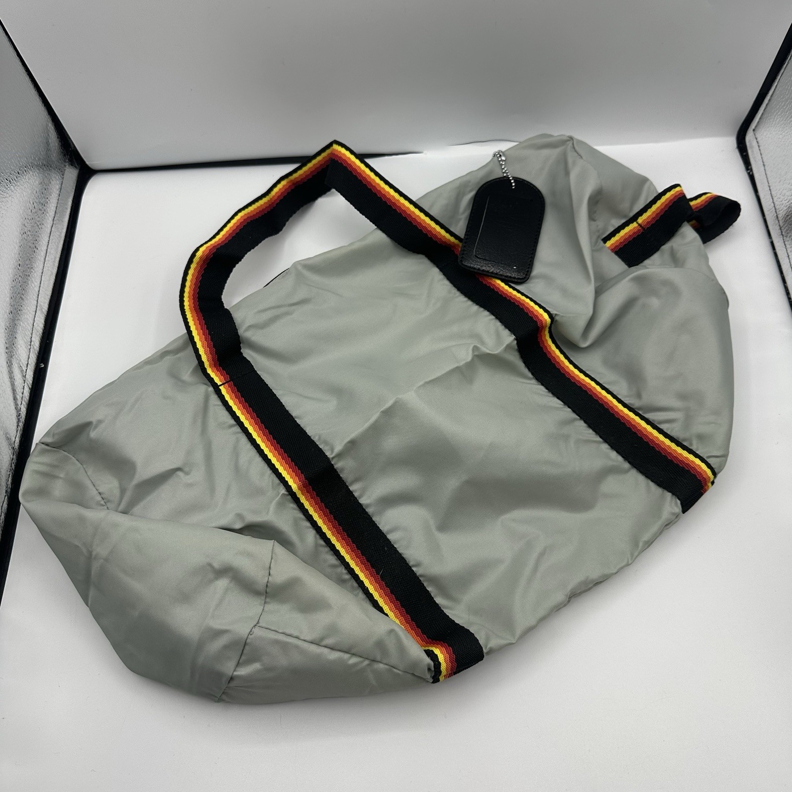 Vintage 1982 Avon CJ Duffel Bag Grey Nylon – Luggage Tag Included