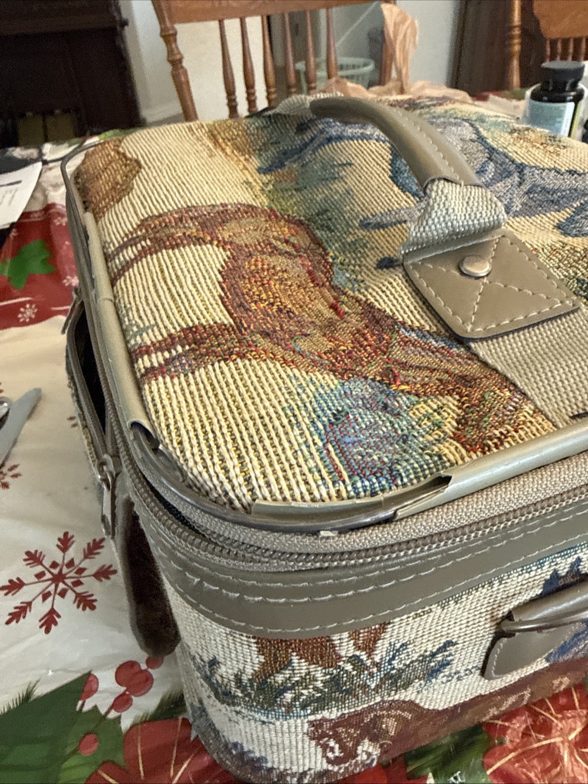 Vintage Horse Makeup Case Vanity Box Equestrian Decor Storage