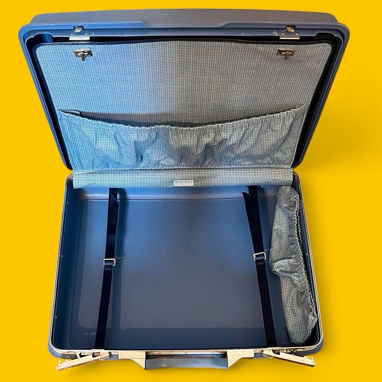 🧳VTG Mid Century Modern Samsonite Montbello II Hardcase Suitcase Blue Luggage