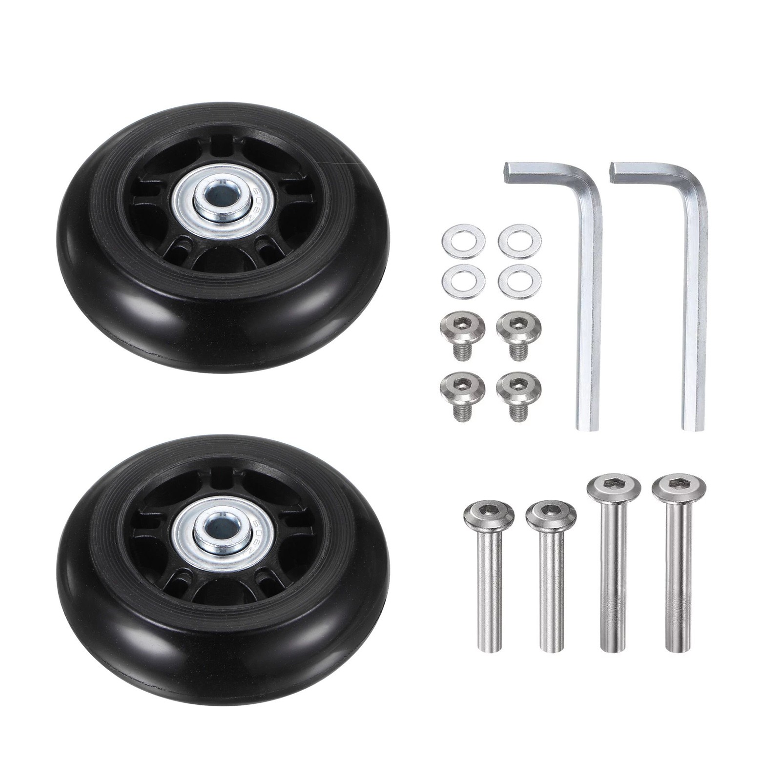 Luggage Replacement Wheels Kits with built-in metal double ball bearings