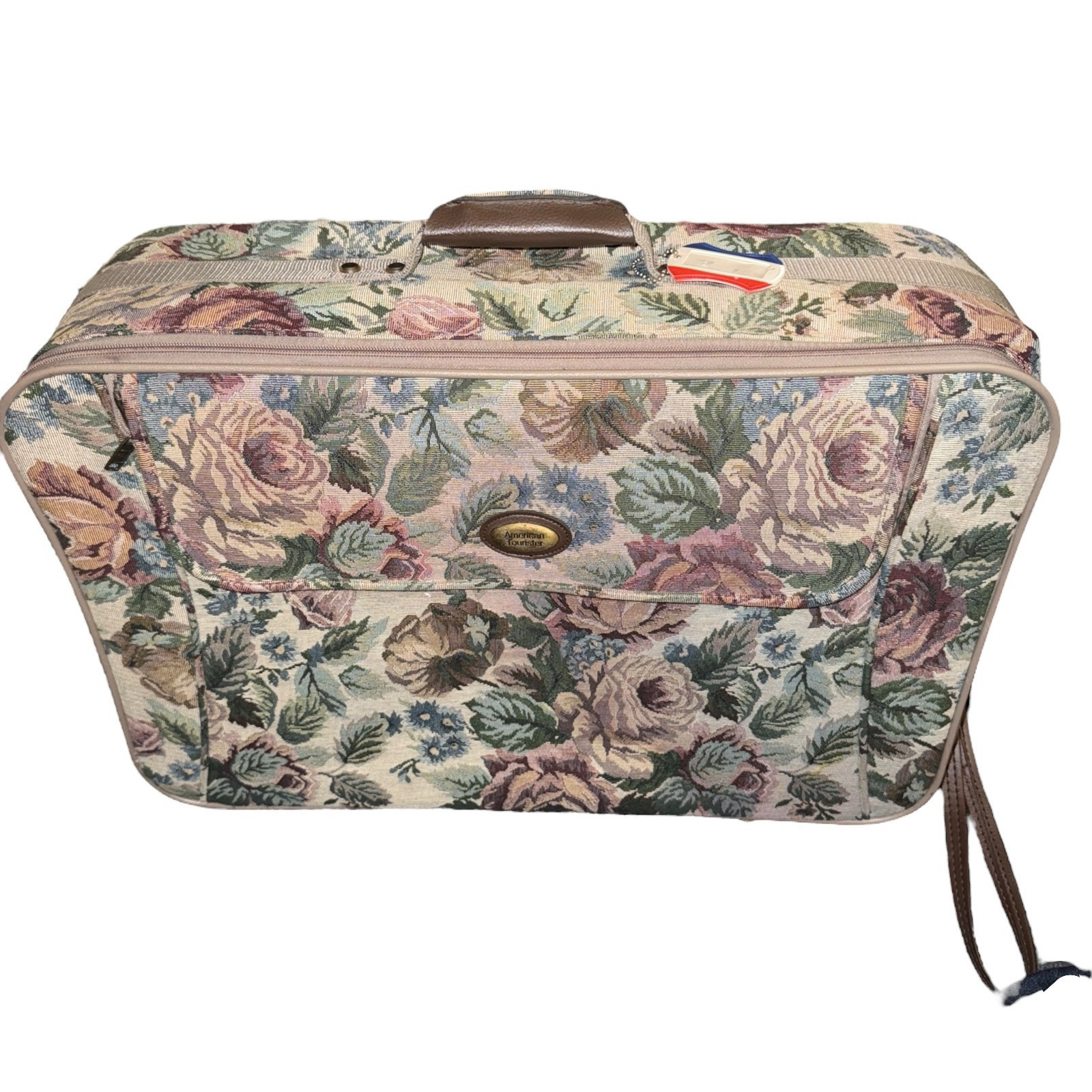 Vintage Tapestry Luggage Floral Wheels Suitcase Travel Rolling And Garment Bags