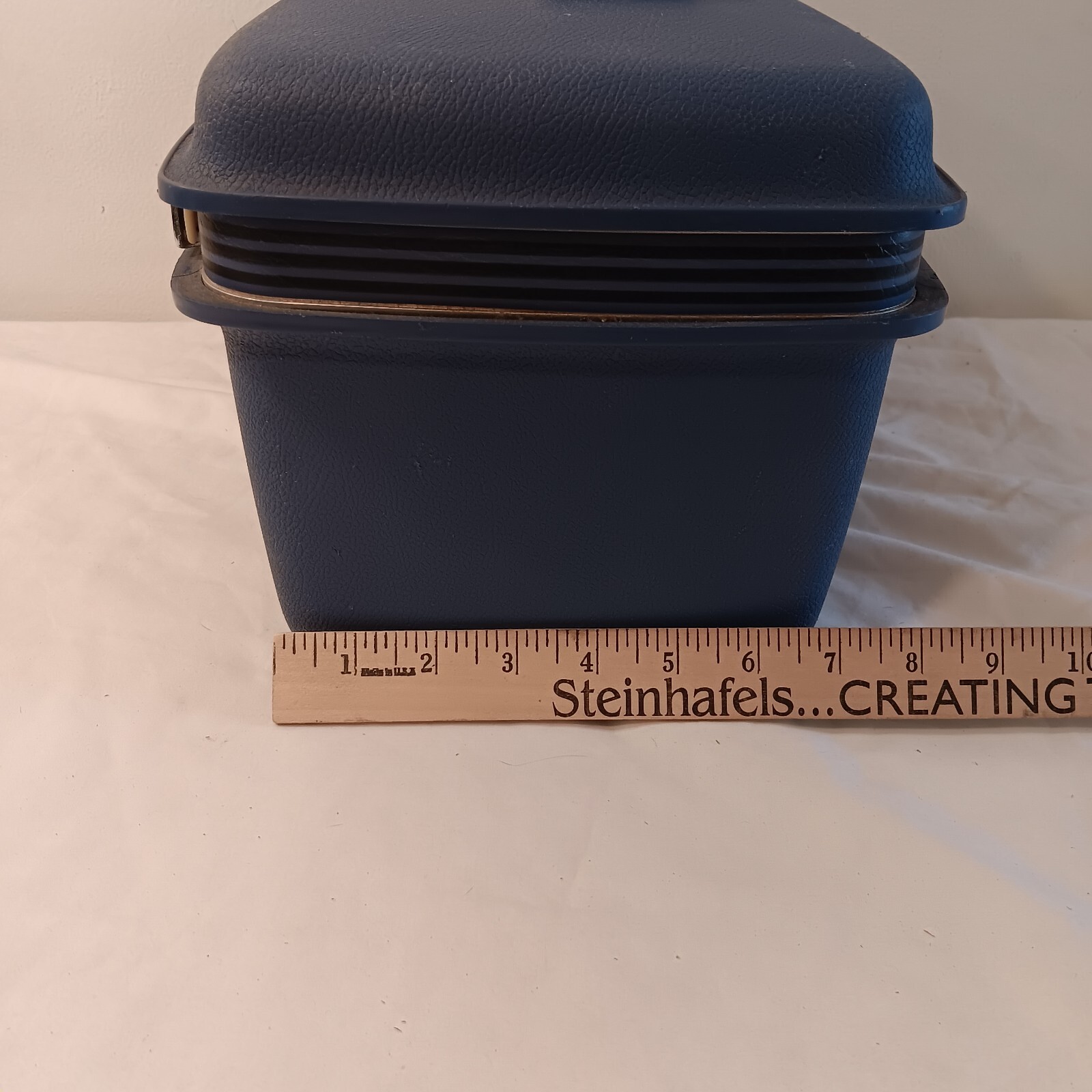 Vintage Blue Samsonite Concord Hard Traveling Train Case With Tray No Key