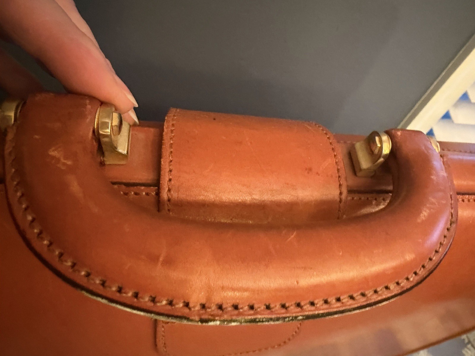 VTG Crouch & Fitzgerald Made In Italy By Briefcase Brown Leather Luggage