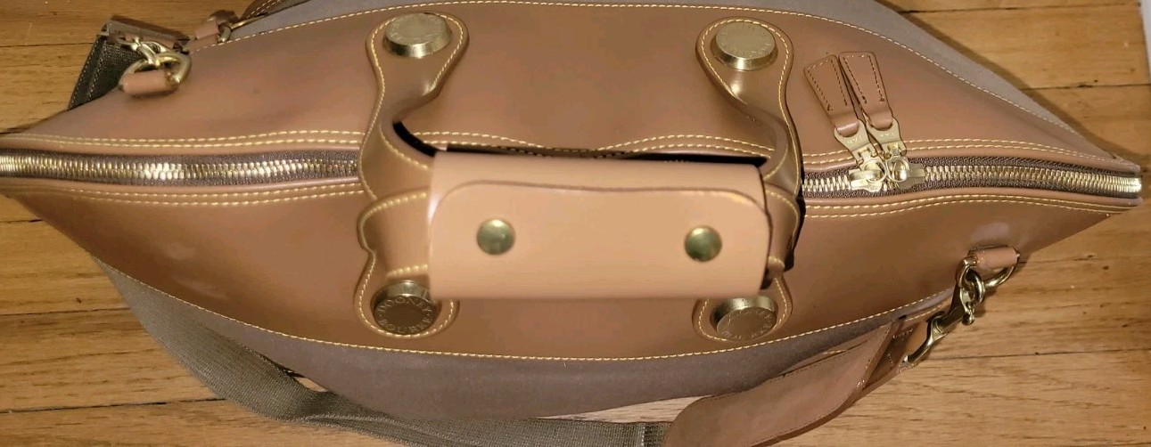 NWOT Vintage Dooney & Bourke Weekender Travel Luggage Canvas Large Bag Tan