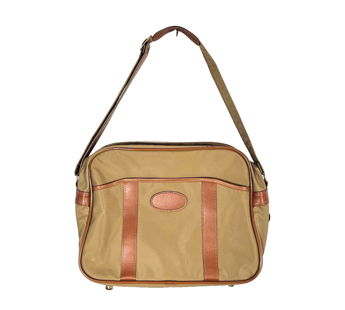 Vintage AMELIA EARHART Baltimore Luggage Beige Shoulder Strap Travel Bag Taiwan