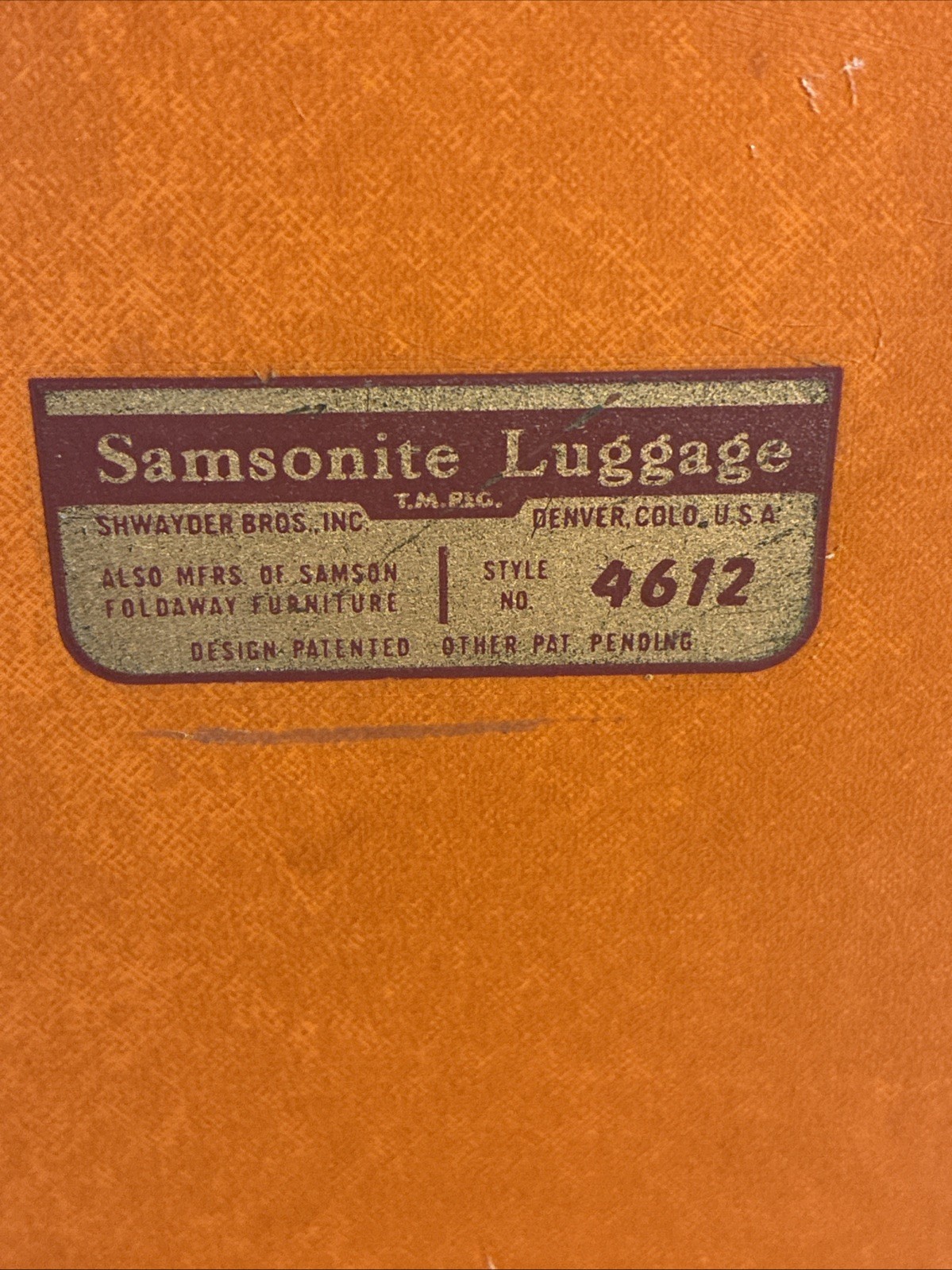 Vintage 1950s SAMSONITE Faux Leather Camel Train Case Luggage Make Up Carry On