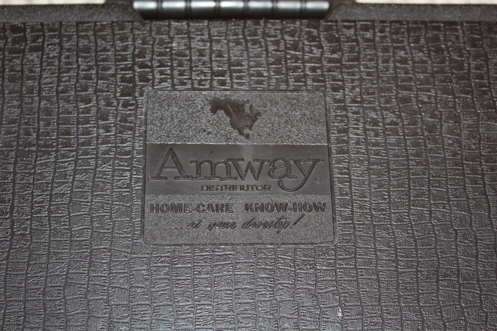 VTG Amway Distributor Black Plastic case briefcase Home Care Know How 1970s 80s