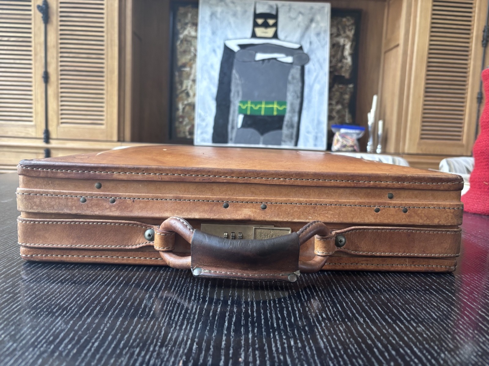 Vintage Hartmann Luggage Natural Belting Leather Briefcase – Combination Lock