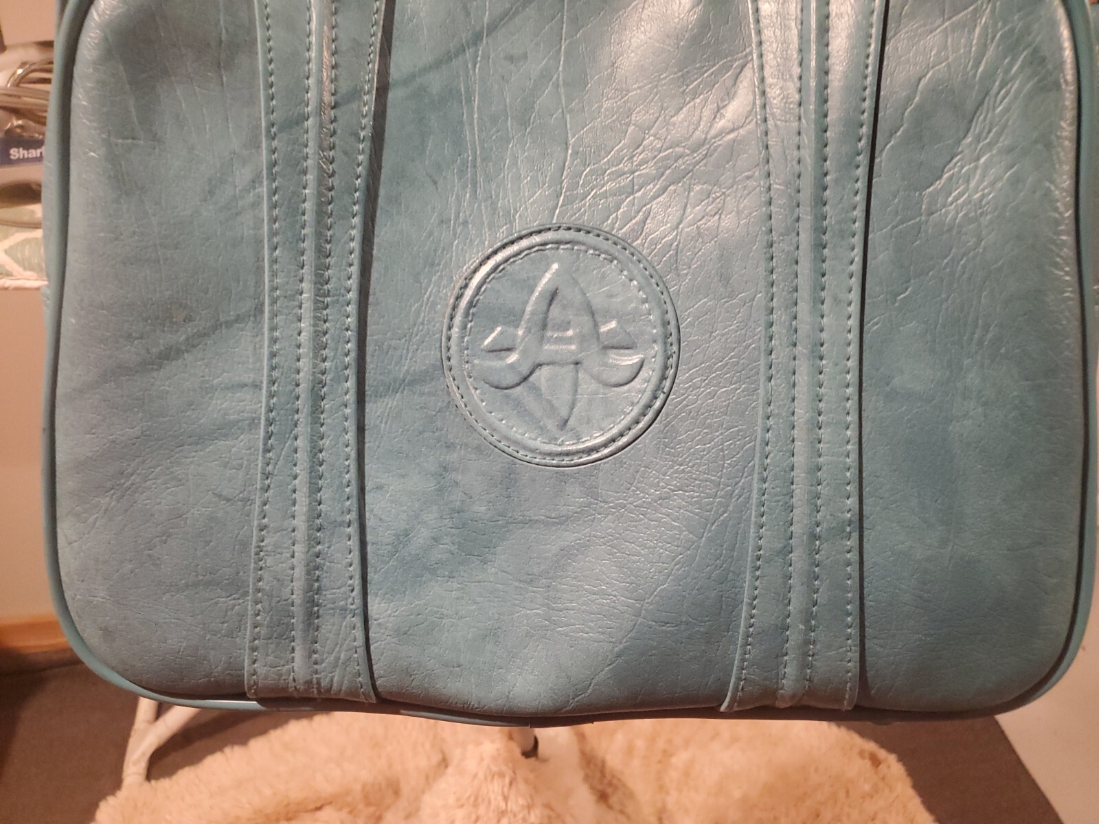 Vintage American Tourister Escort CarryOn Weekender Luggage Bag Blue Retro 15″