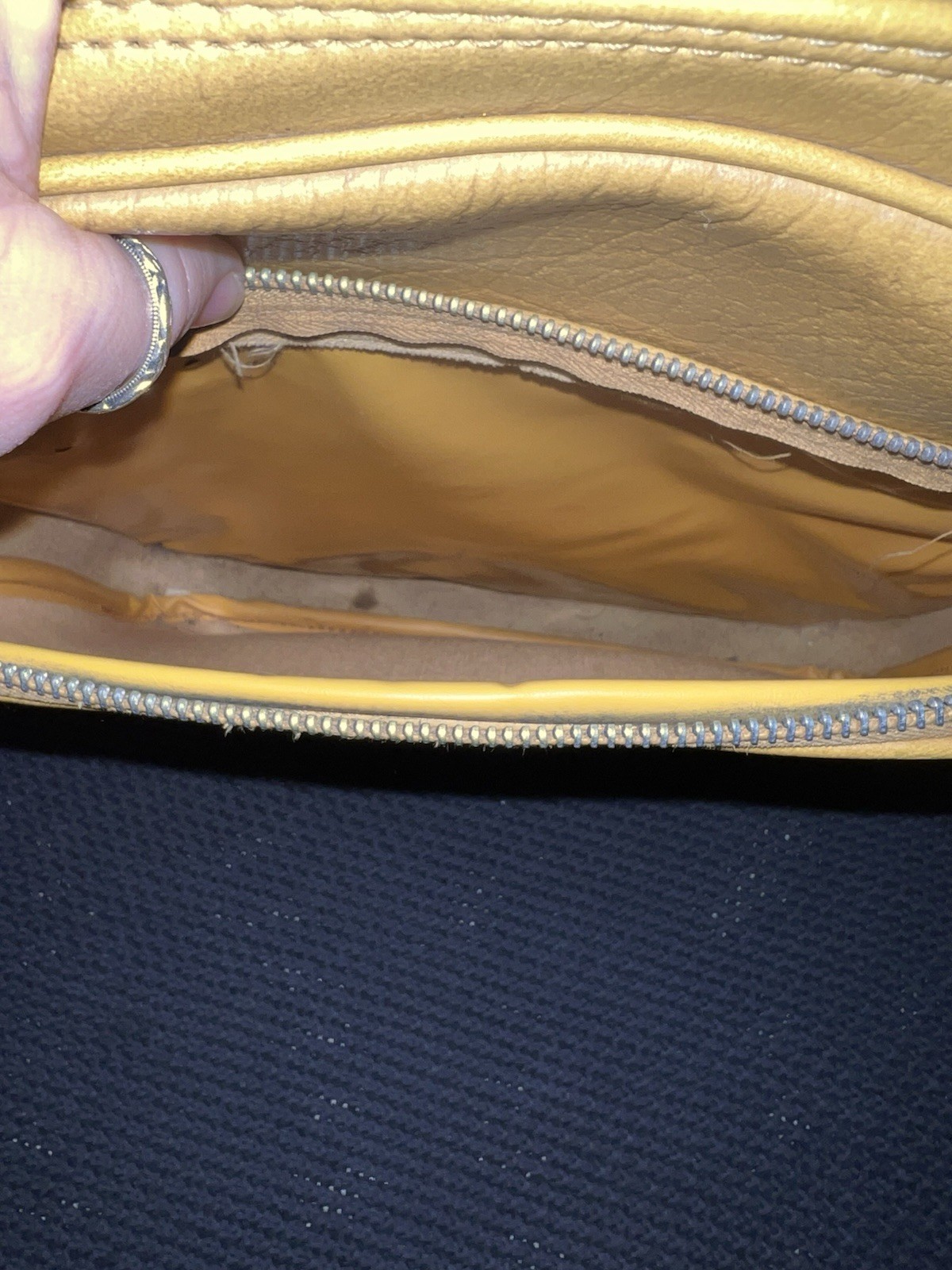 Vintage Travel Bag Carry-on Tote Overnight Weekender Mustard Yellow Lock Key