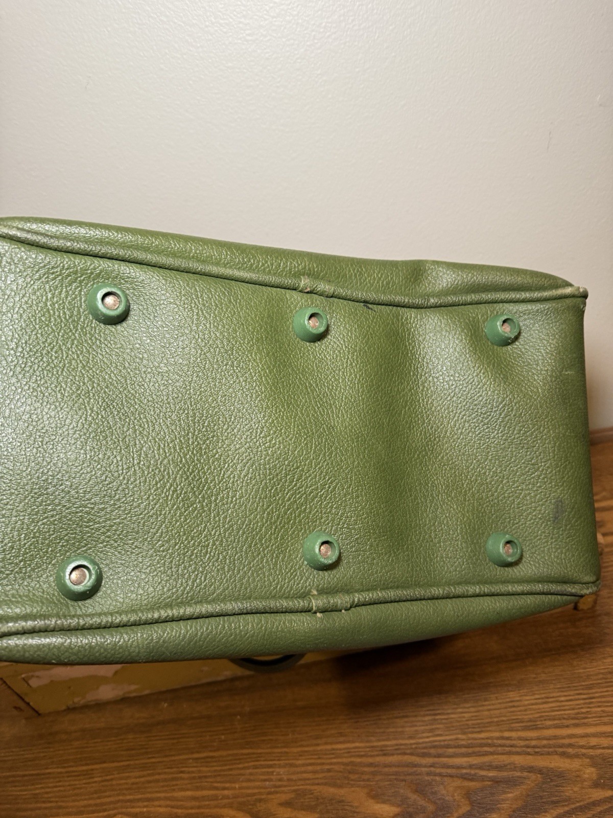 Mid-Century Vintage American Tourister Tiara Avocado Green Overnight Bag
