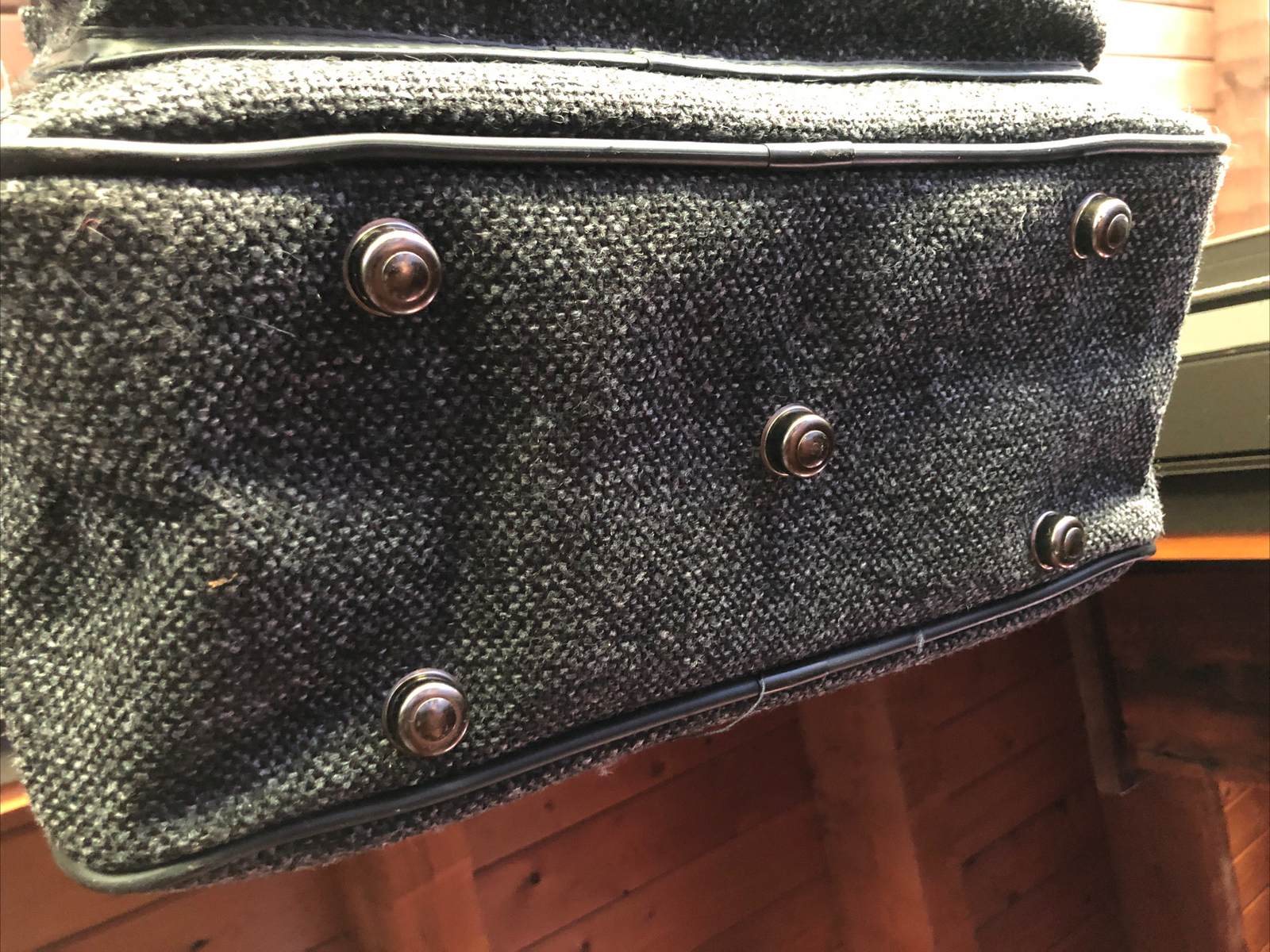 Vintage Pierre Cardin Tweed Travel Carry On Bag By Henry Rosenfeld. Brand New
