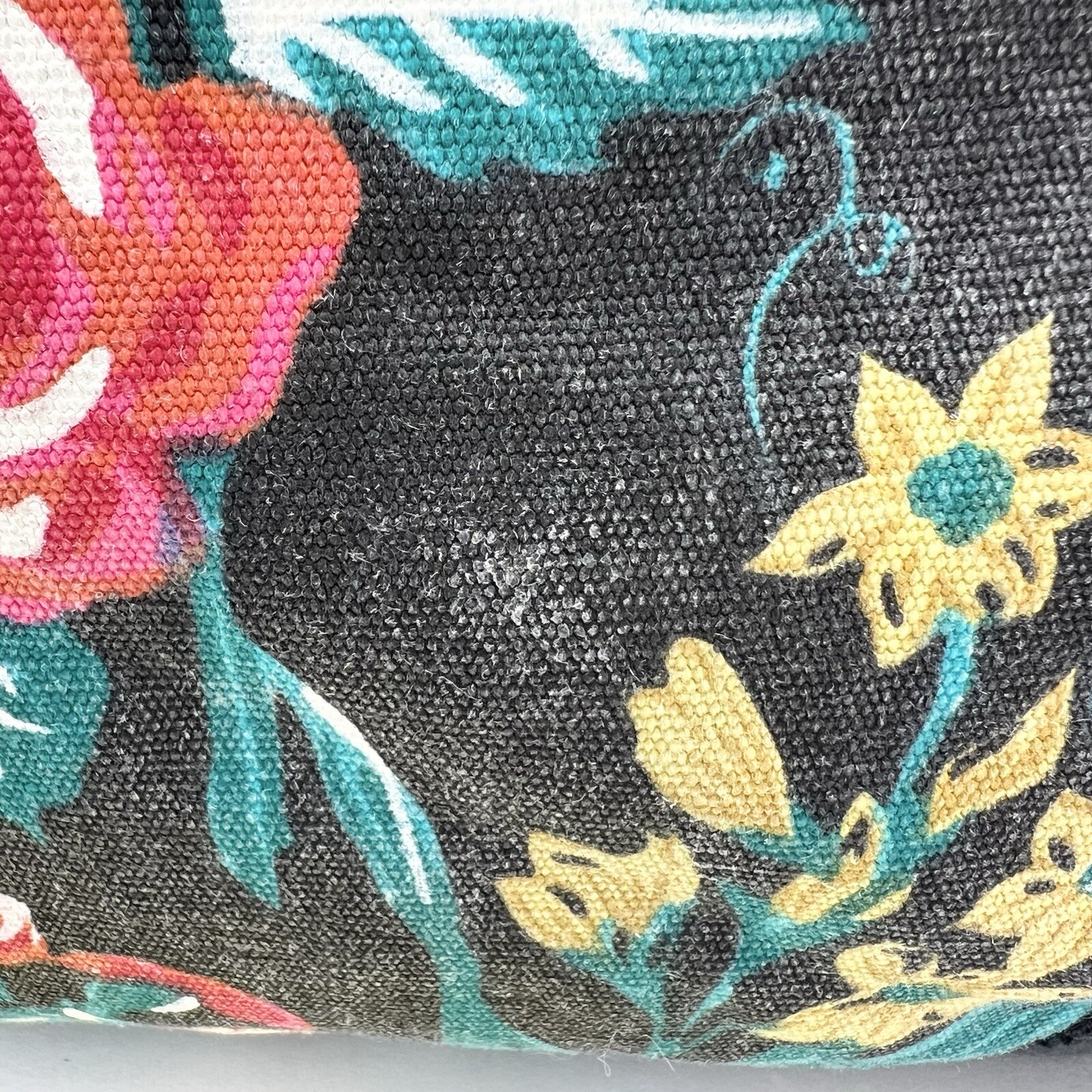 Vintage Gitano Floral Tapestry Weekender Duffle Bag With Leather Straps 90’s