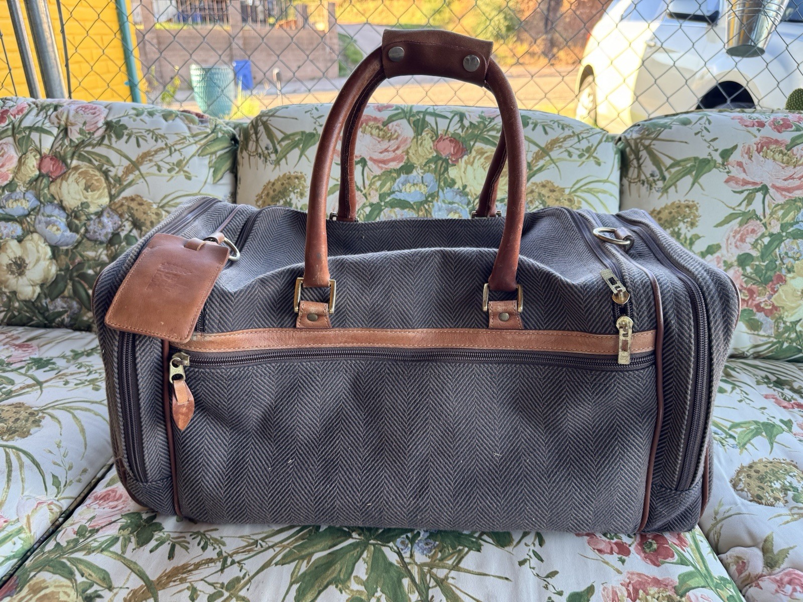 Vintage French Luggage Duffel Bag Authentic Vintage Paradise