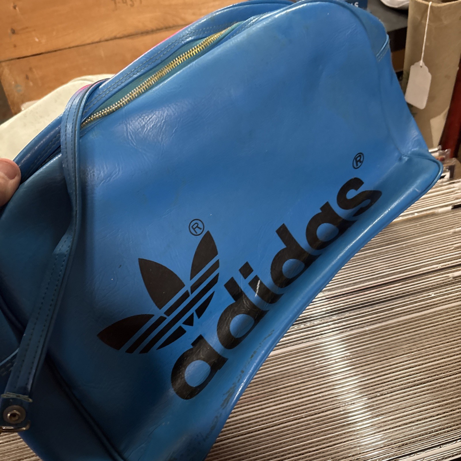 Lot Of 2 Adidas 70s/80s Duffle Bags Blue White Rare Fast Shipping