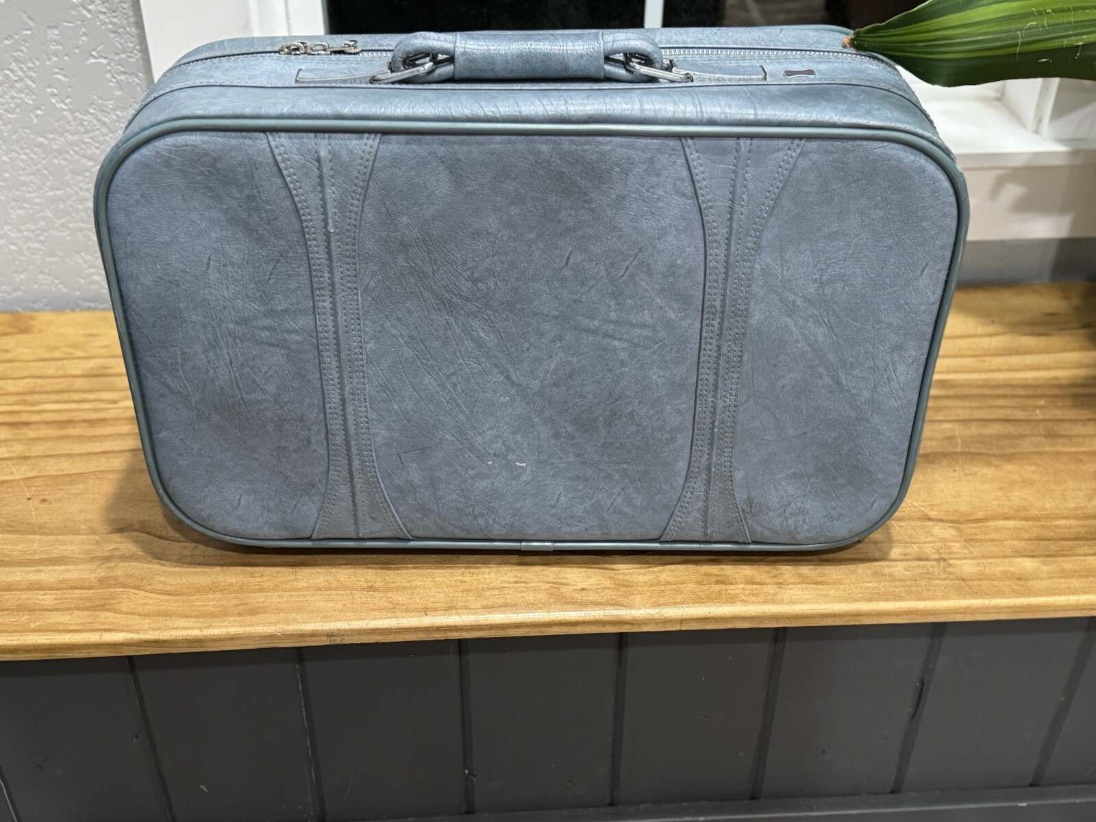 Vintage Luxury American Tourister Travel Suitcase Luggage Bag | Baby Blue