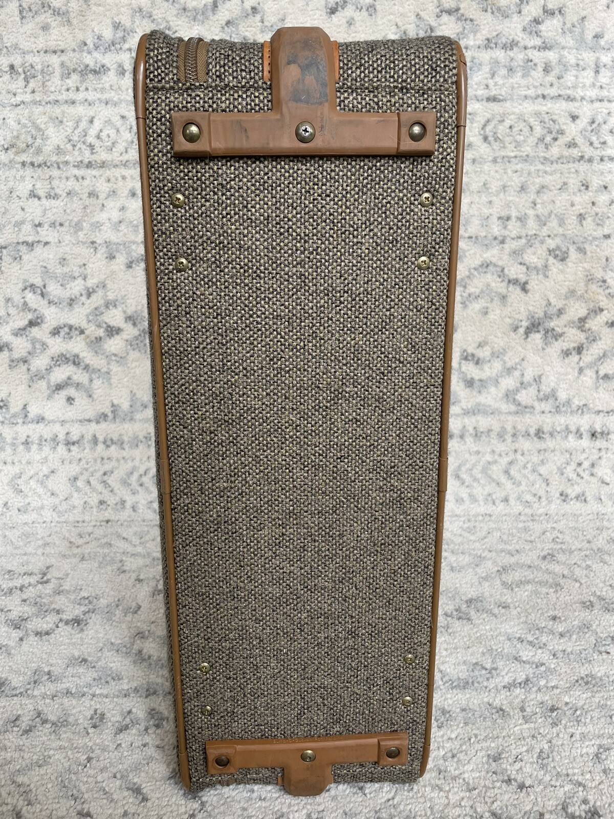 Hartmann Tweed Leather Suitcase Luggage Travel Bag 24x18x8.5 With Duffle Bag