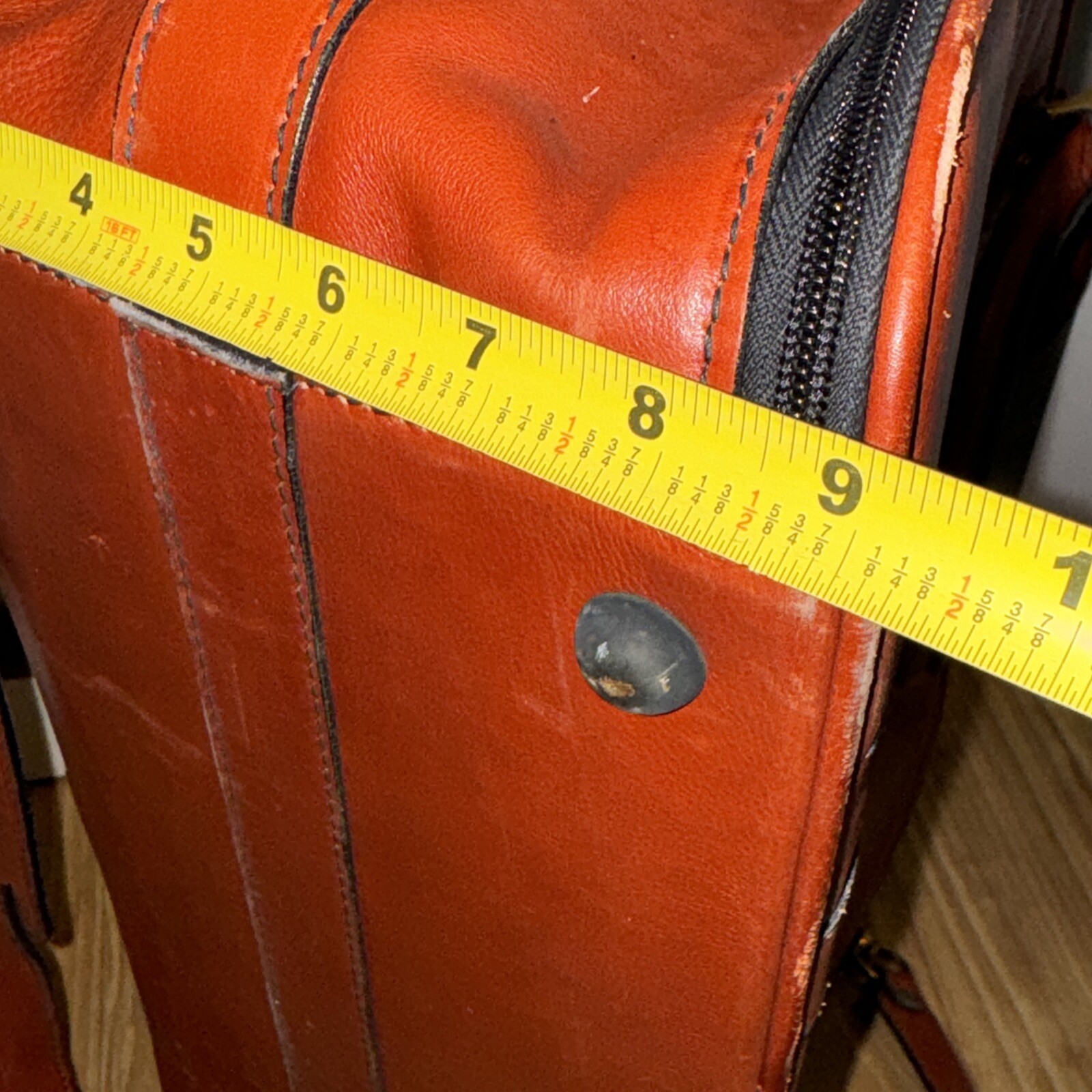 Bally Burnt Orange leather suitcase Carry On Mint Vintage