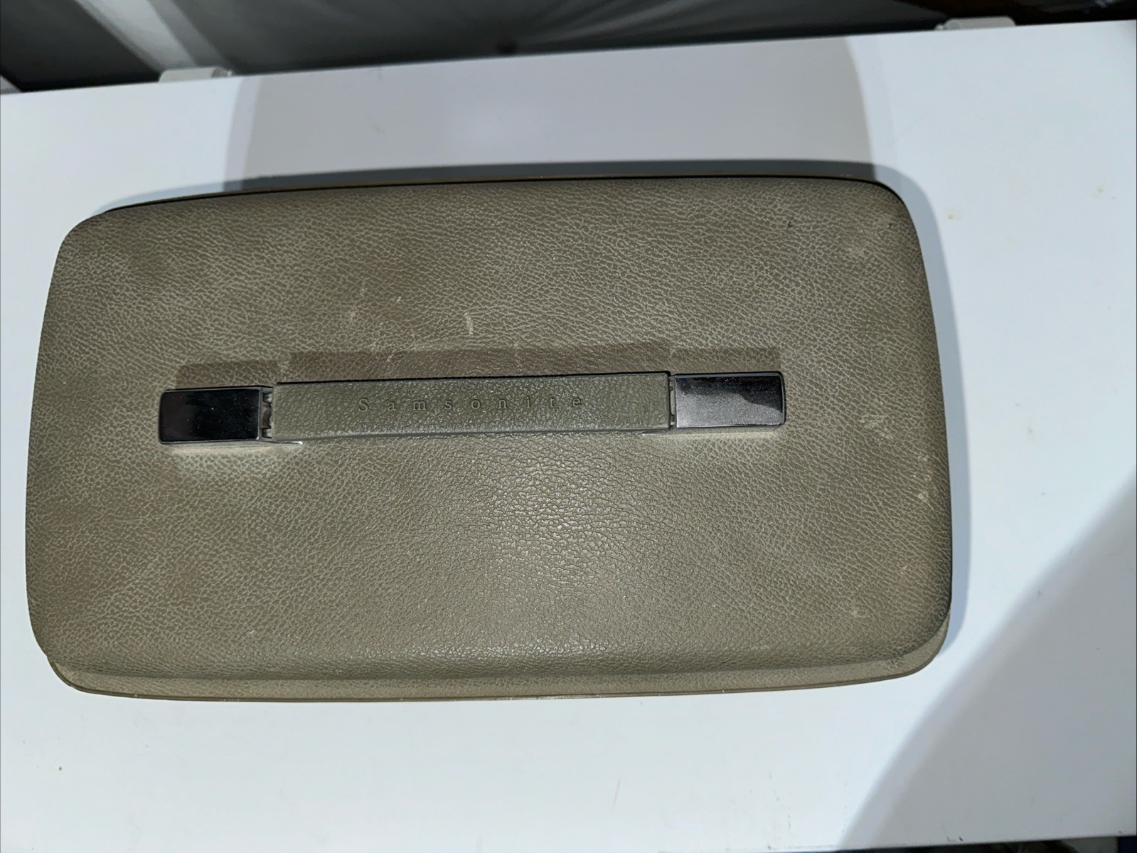 Samsonite Saturn Avocado Green Hard Shell Train Travel Makeup Case Tray No Key