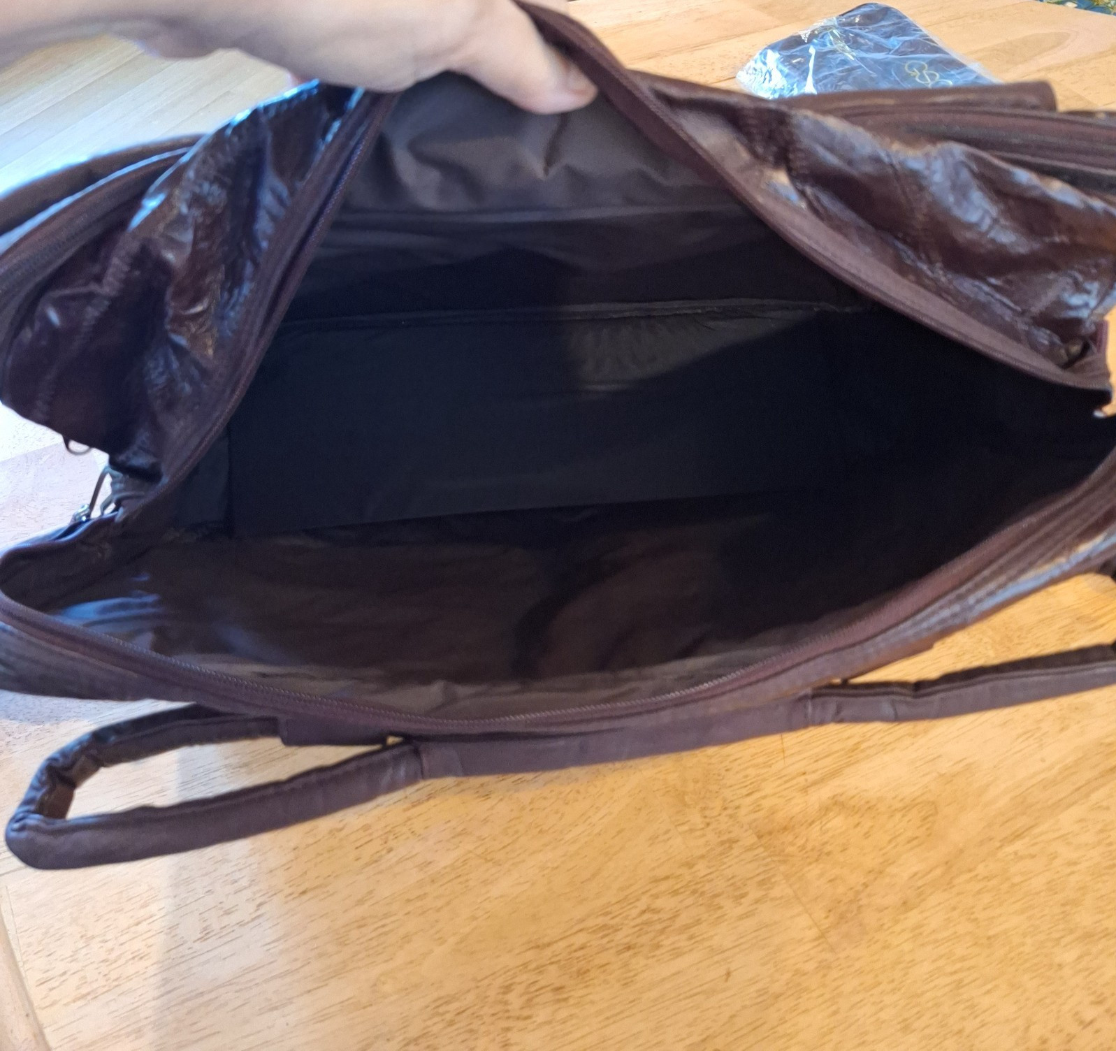 Vintage GSC Brown Patchwork Leather 3 Piece Luggage Set