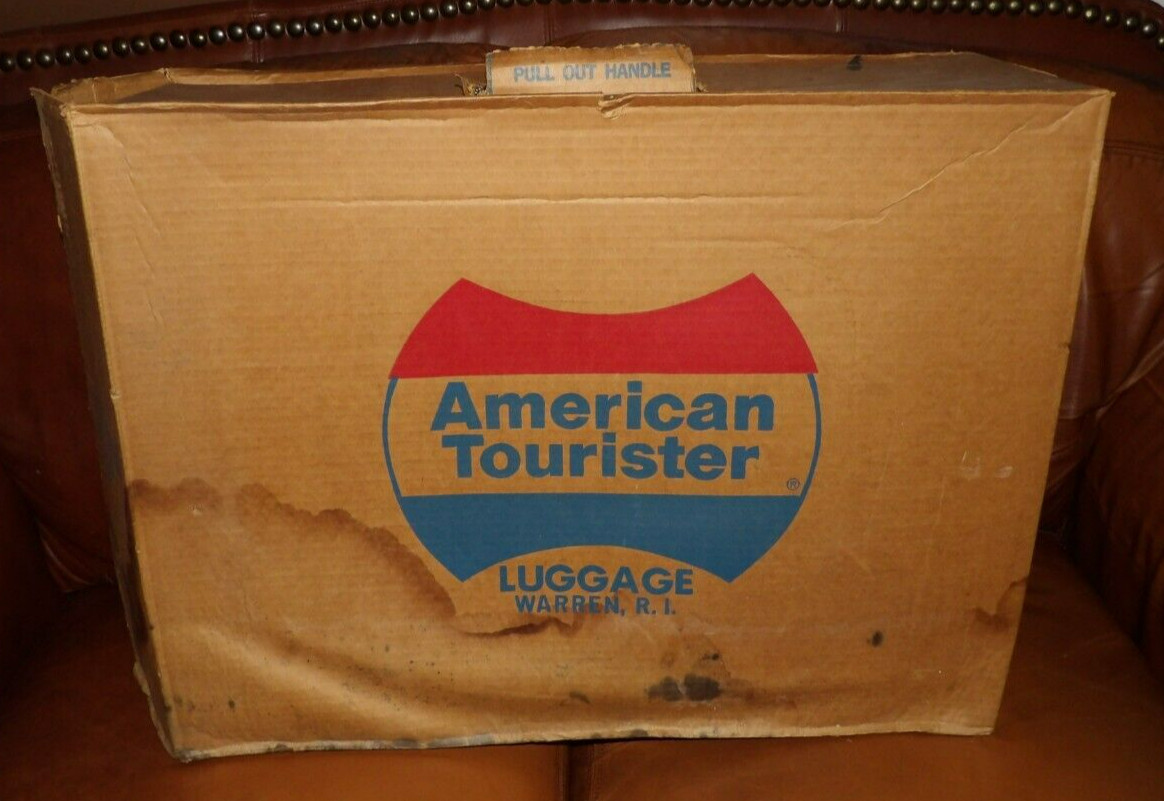 VTG 1970’s American Tourister Hard Luggage Suitcase Blue NIB 1027 Pullman Large