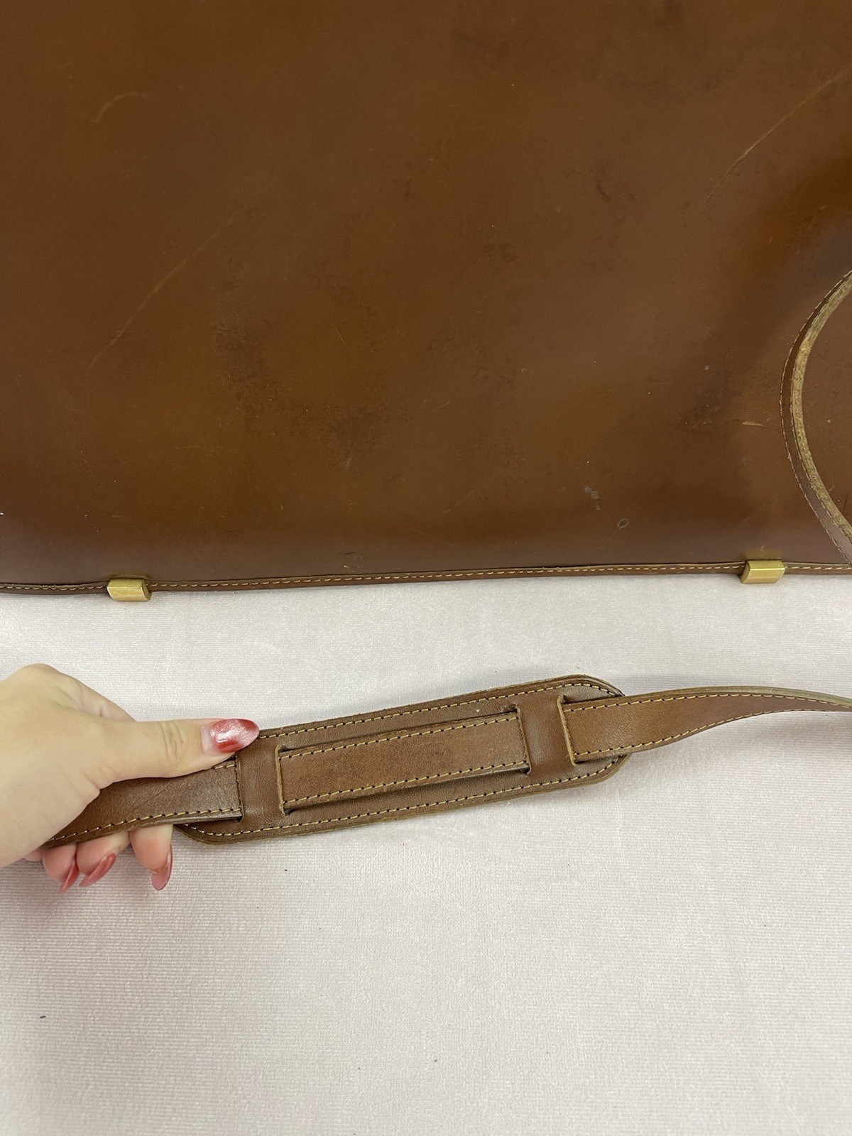VTG Hartmann Luggage Leather Weaved Front Attaché Case