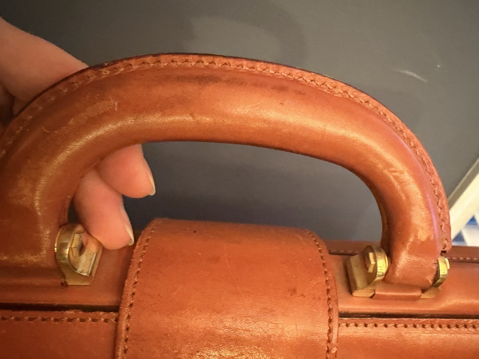 VTG Crouch & Fitzgerald Made In Italy By Briefcase Brown Leather Luggage