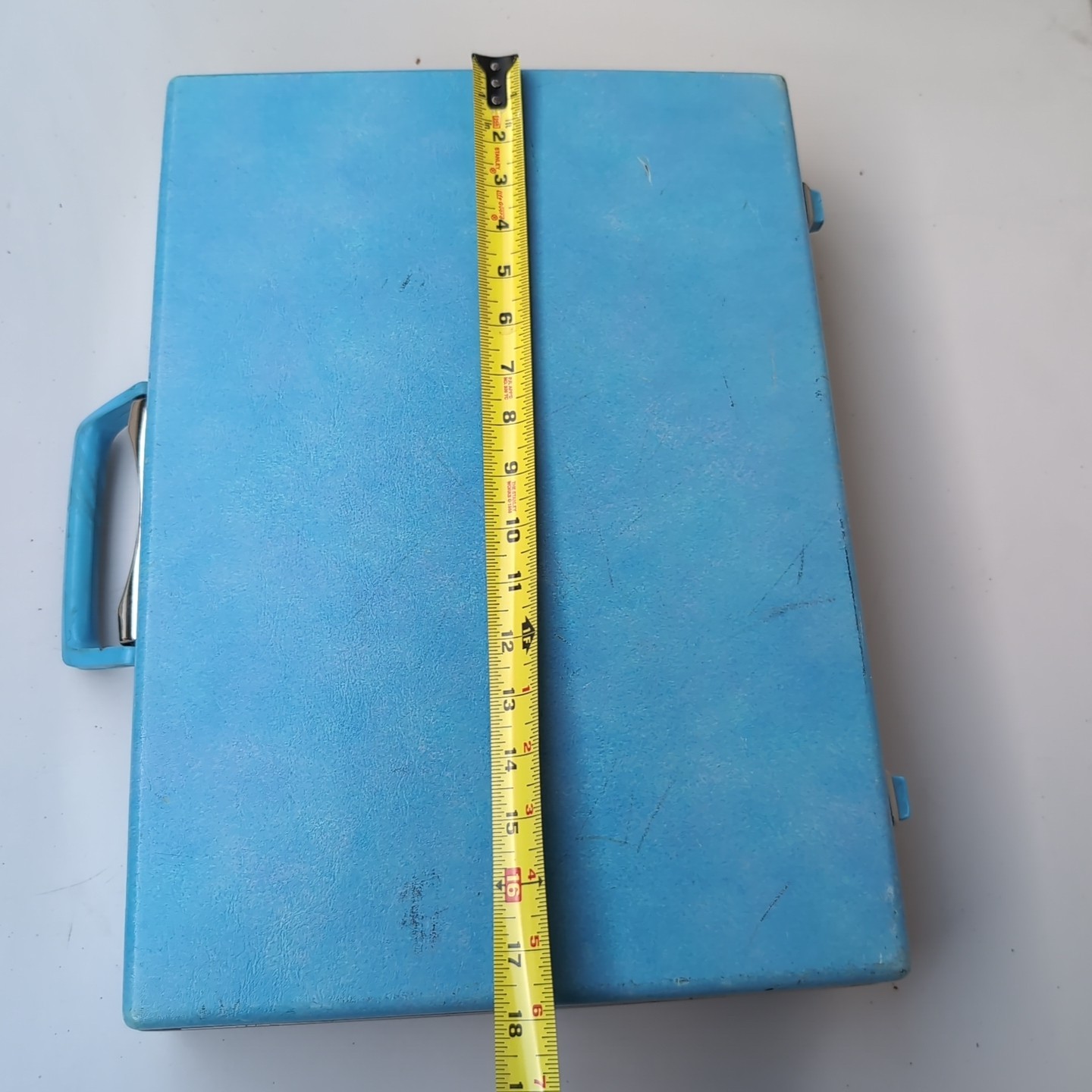Classic Vintage Blue Samsonite Briefcase Hard Shell Snap Lock w/ Key (No keys)